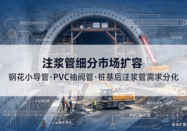 庐山注浆管细分市场扩容，隧道钢花小导管、PVC 袖阀管、桩基后注浆管需求分化